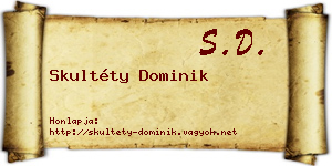 Skultéty Dominik névjegykártya
